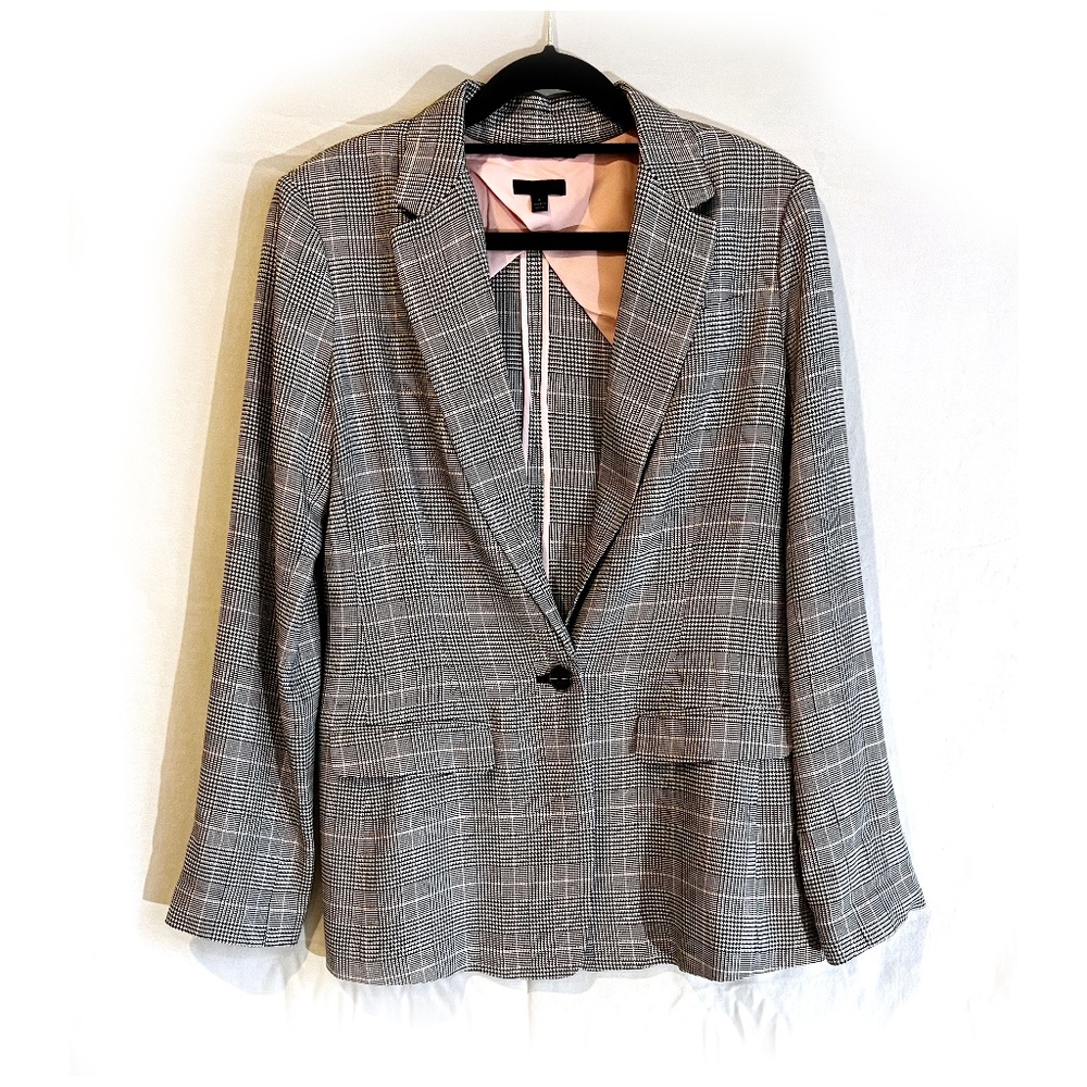 ATM Anthony Thomas Melillo Grey Plaid Blazer